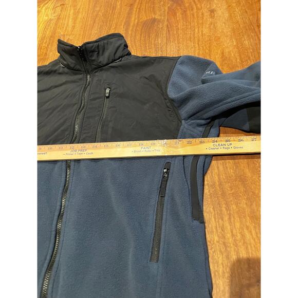 Columbia Titanium Fleece Jacket Men's Large Blue Black Full Zip Outdoor Layer - Picture 8 of 8